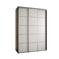 SCHWEBETÜRENSCHRANK 235,2/180/60 3-türig - Silberfarben/Schwarz, Holz/Metall (180/235/60cm) - Abiks Möbel