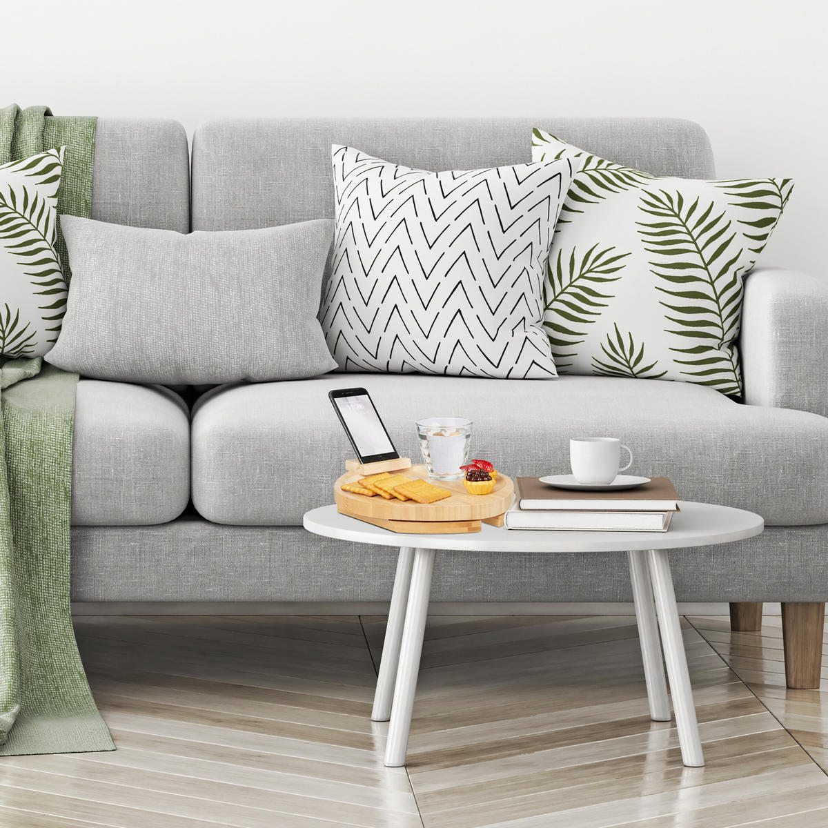 SOFATABLETT - Hellbraun, Holz (30/12/30cm) - Relaxdays