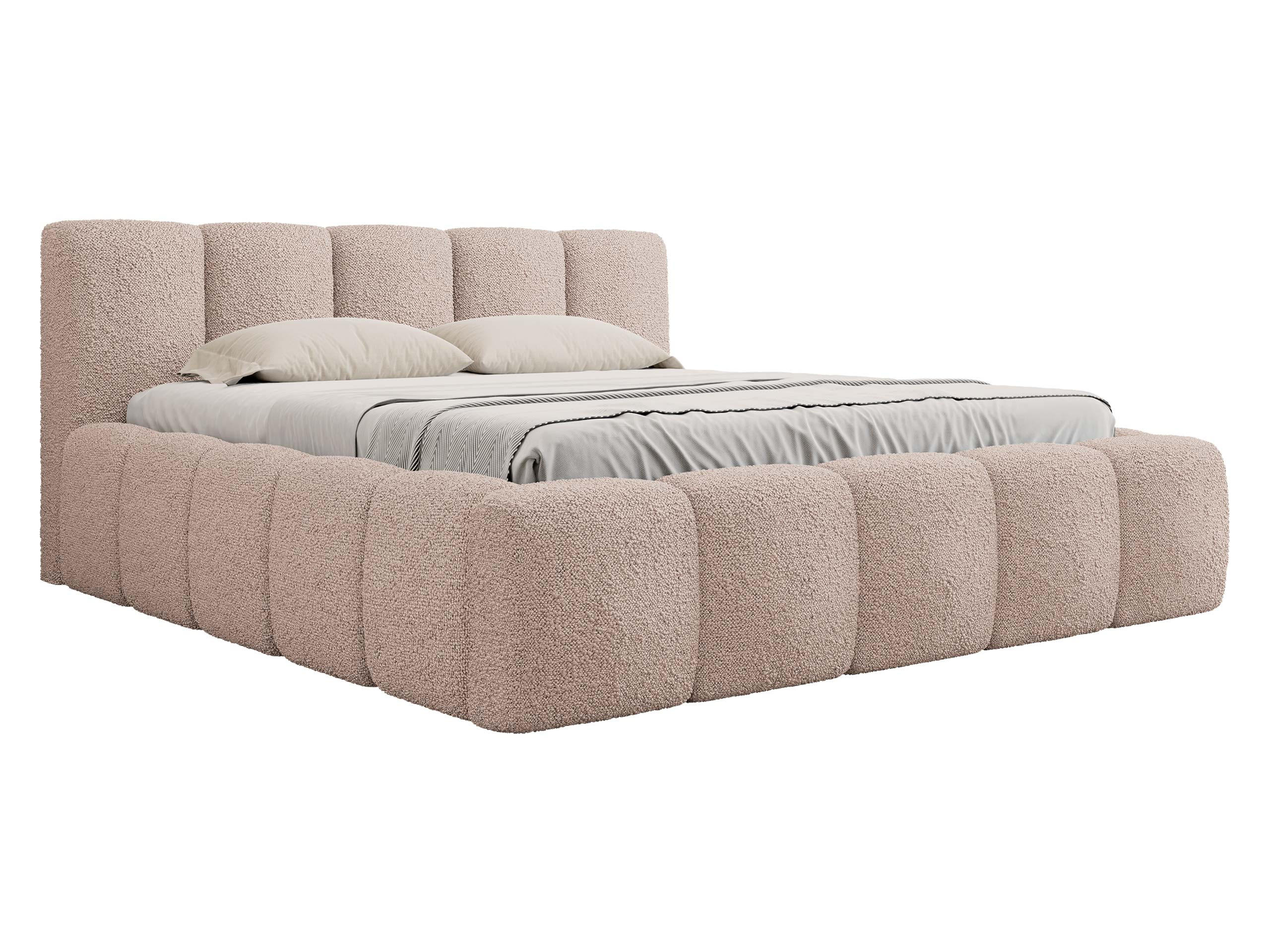 POLSTERBETT Kevson Boucle - Beige, Holzwerkstoff/Textil (160/200cm) - MIRJAN24