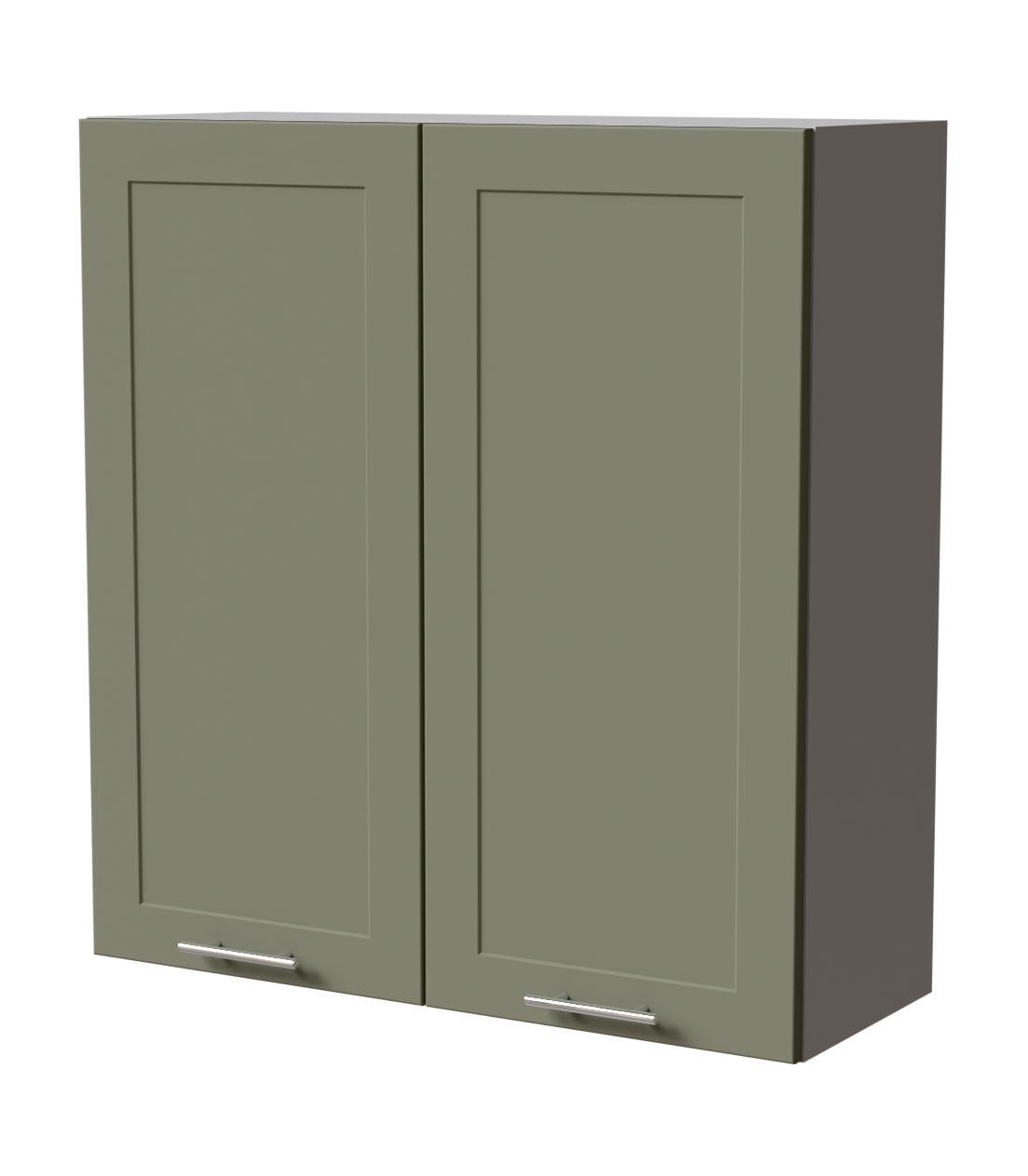 HÄNGESCHRANK Oslo W4/90 Grau / Reed Green Matt 90 / 32,5 / 96cm - Grau/Grün, Holz/Holzwerkstoff (90/96/32.5cm) - Feldmann-Wohnen