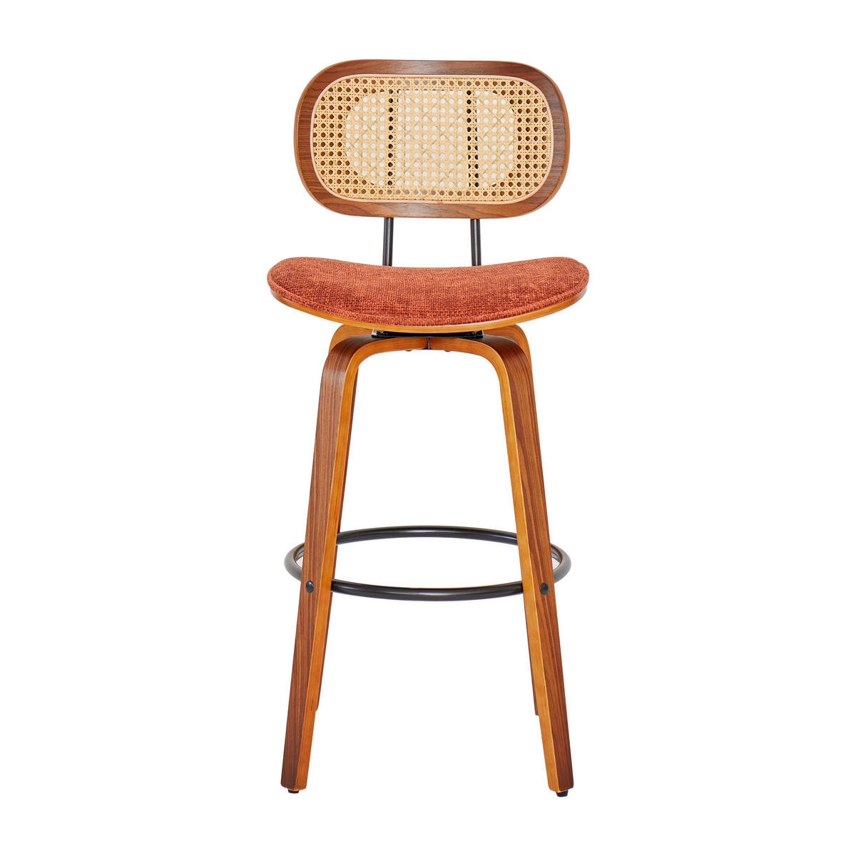 BARHOCKER 2er-Set Stoff Terrakotta - Rot, Textil (46/105/48.5cm) - Nordlys
