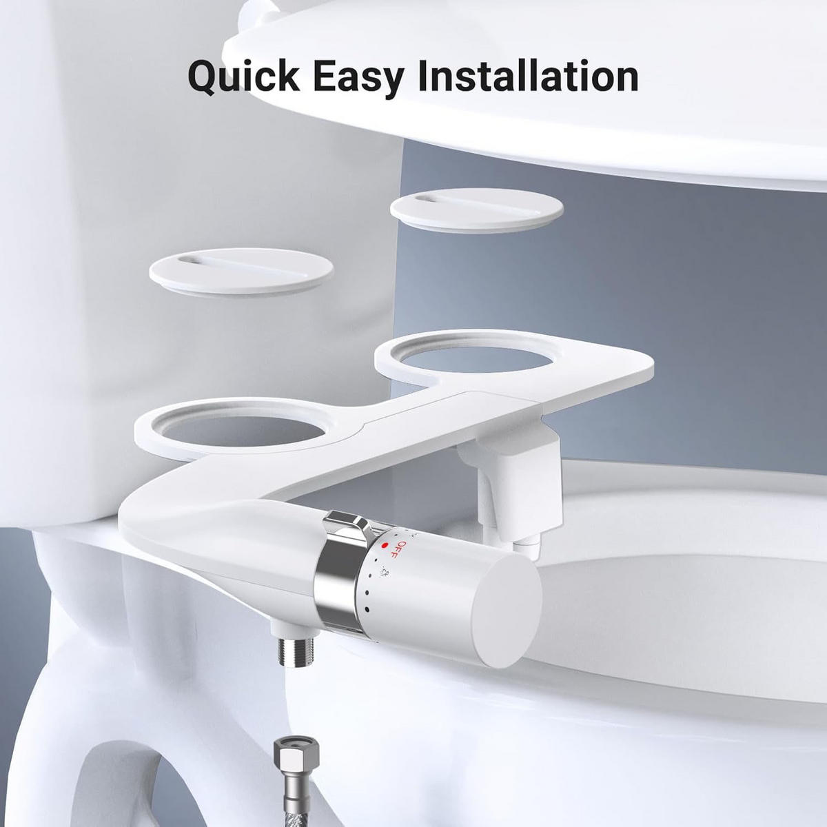 WC-BIDET-AUFSATZ, weiß,35/8/18CM - Weiß, Kunststoff (8/18/35cm)