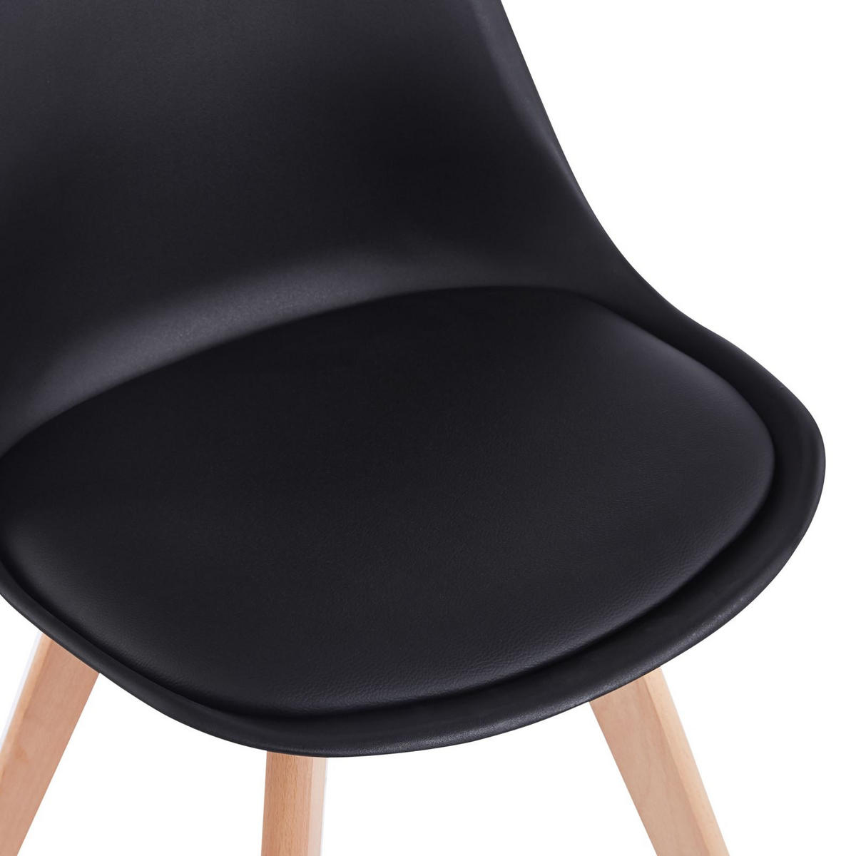 ESSGRUPPE LOIRE 5er Set schwarz - Schwarz, Holzwerkstoff/Metall - IDIMEX