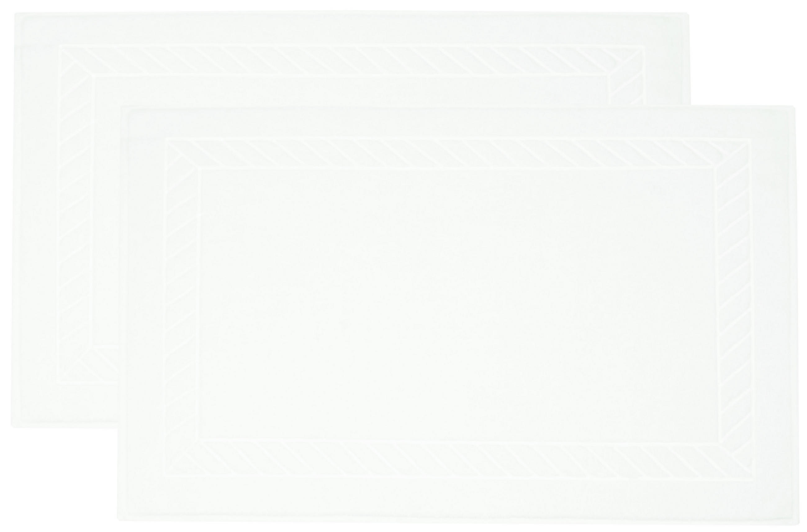 BADEMATTE, 50x80 cm, 100% Baumwolle, Weiß - Weiß, Textil (50/80cm) - Zollner