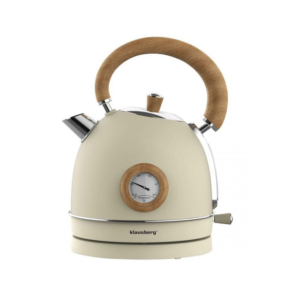 WASSERKOCHER ELEKTRISCH Creme 22/18/25 cm KB7906 - Creme, Metall (18/25/22cm) - Klausberg 