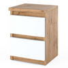NACHTTISCH bella2 artisan- weiss matt - Eiche Artisan, Holzwerkstoff (30/40/30cm) - roe furniture