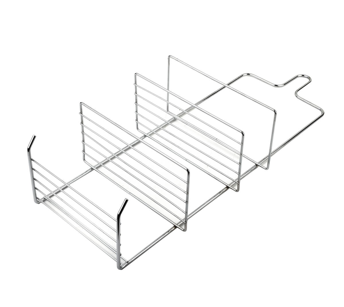 BADEZIMMERREGAL Carl 18,5/10/47,5cm Silber - Silberfarben, Metall (18.5/47.5/10cm) - Mondex