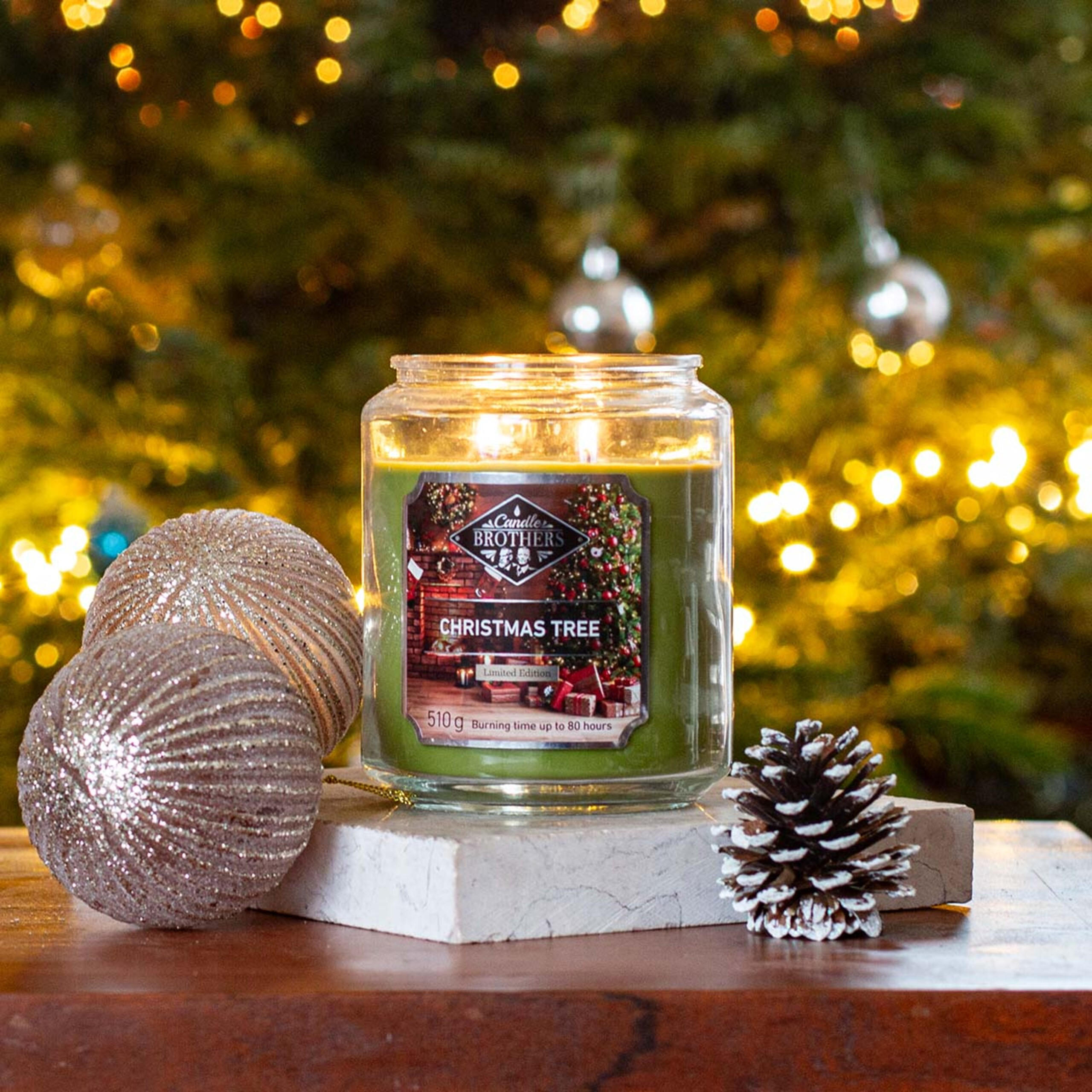 DUFTKERZE CandleBrothers - Grün, Naturmaterialien/Glas (13cm)