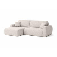 ECKSOFA Mit Schlaffunktion Ariel L, Chenille, Stoff Artico, Beige, Links - Creme, Holz (250/142cm) - Kaiser Möbel
