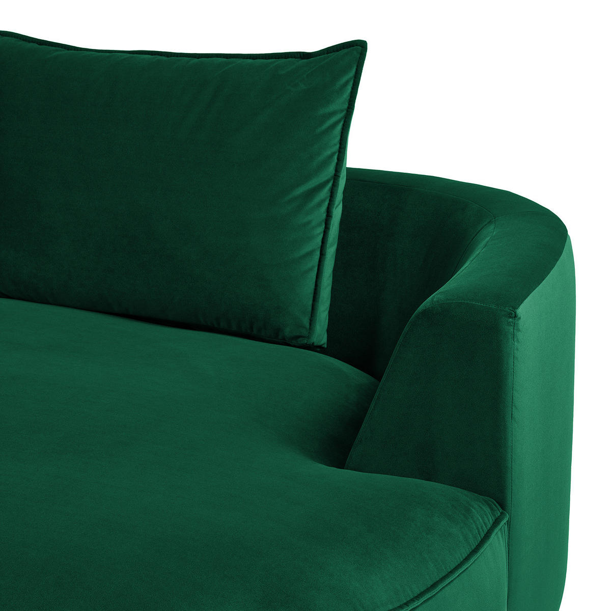 OTTOMANE - modular - Dunkelgrün/Schwarz, Kunststoff/Textil (196/82/146cm) - home24