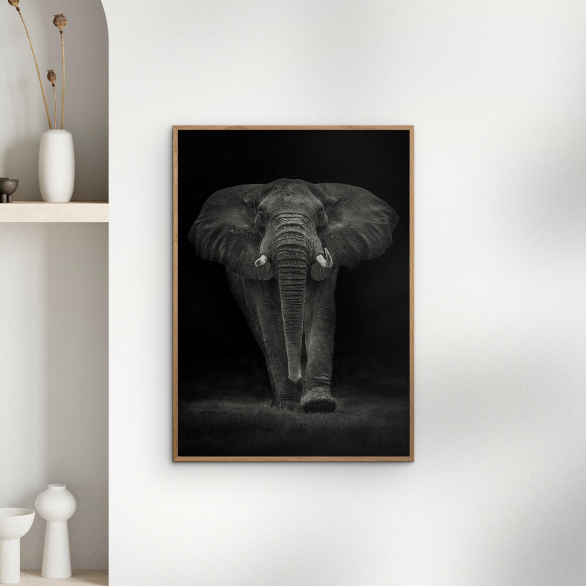 POSTER Mario Moreno - Ngorongoro Bull - Dunkelgrau, Papier (50/70/0.1cm) - Poster&Frame