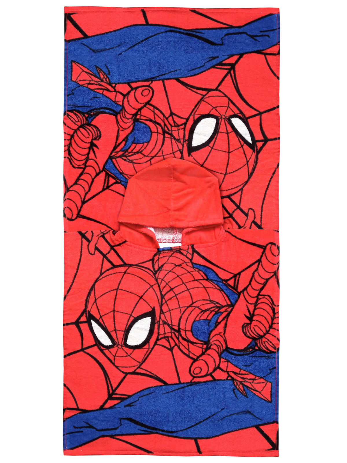 BADEPONCHO Marvel Spiderman Rot/Blau 50 x 100 cm - Multicolor, Textil (Einheitsgrößenull) - Marvel