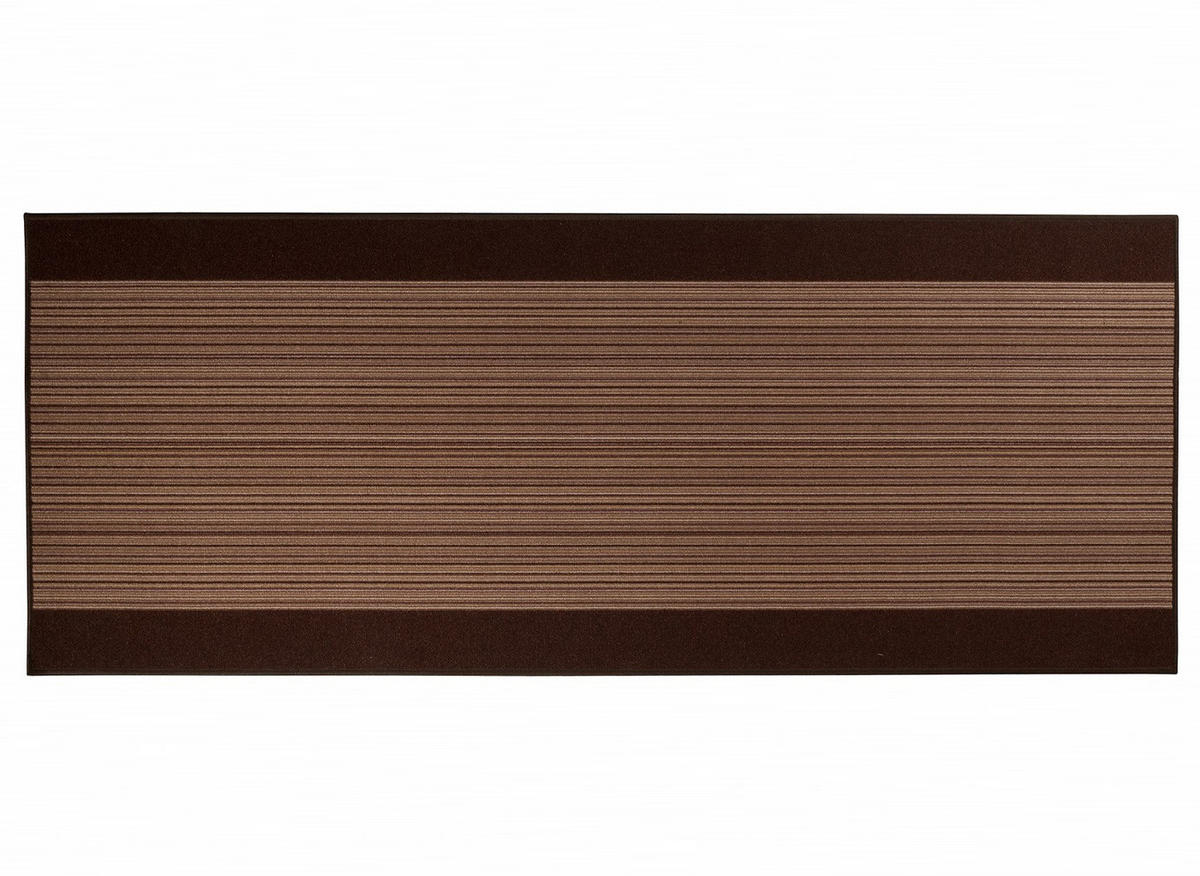 TEPPICHLÄUFER Anti-Rutsch Braun rutschfest Gummiunterlage 80/1100 cm - Braun, Textil (80/1100cm) - Tapiso