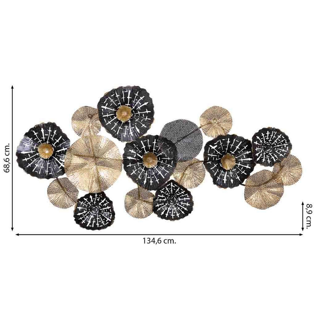 WANDDEKO-OBJEKT aus Metall, 135x69x9cm - Multicolor, Metall (134.6/8.9/68.6cm) - Wanderlust