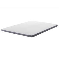 MATRATZENTOPPER 160/200 cm Comfy - Weiß/Grau, Textil (160/200cm) - Beliani