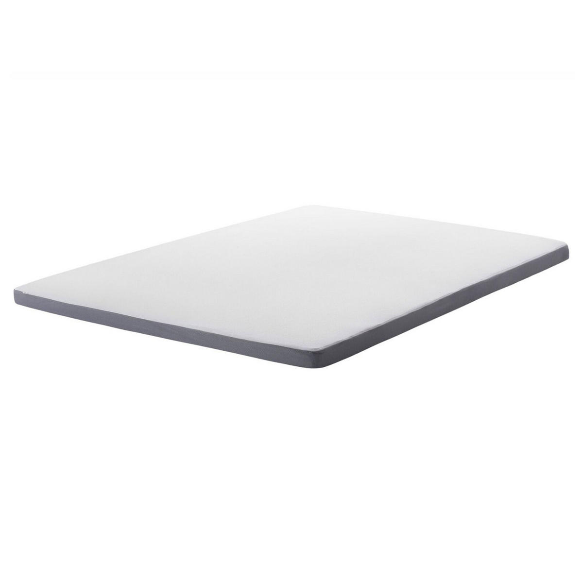 MATRATZENTOPPER 160/200 cm Comfy - Weiß/Grau, Textil (160/200cm) - Beliani