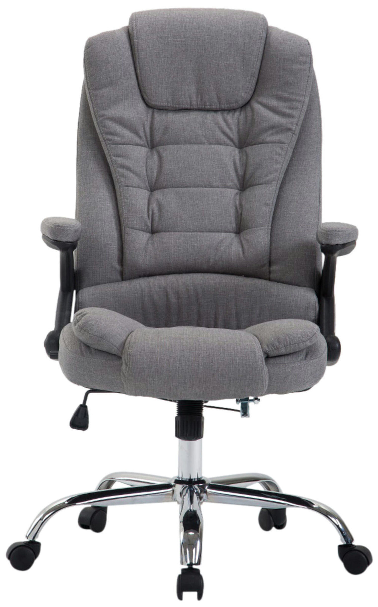 BÜROSTUHL Toronto, Stoff Grau - Grau, Textil/Metall (69/123/78cm) - TPFLiving