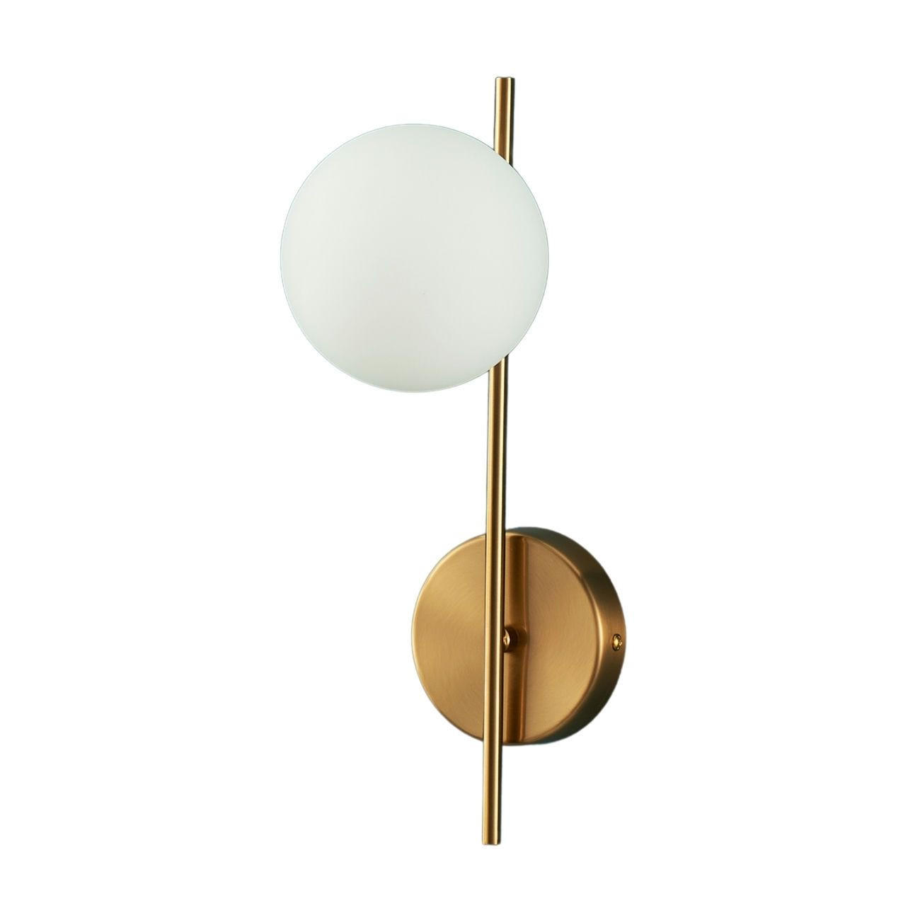 WANDLEUCHTE Neira, Weiß und Gold, 35cm - Goldfarben, Glas (12/35/18cm) - KOSILUM