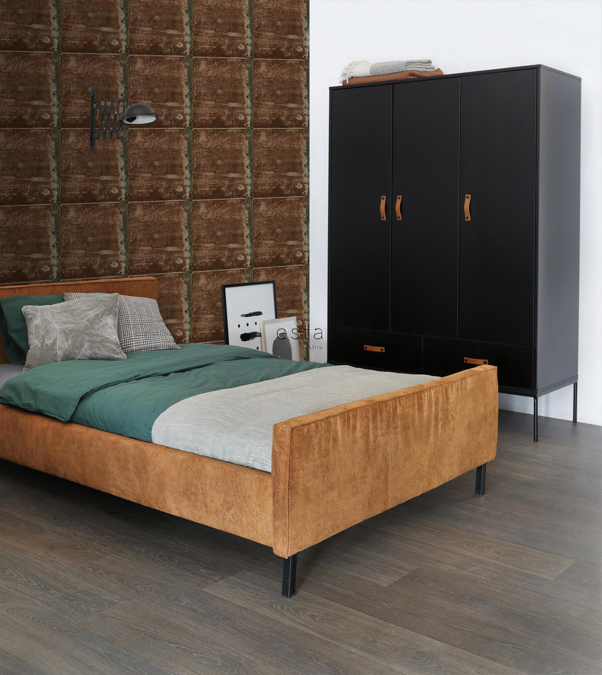 TAPETE Metallplatten 53 cm x 10.05 m - Braun, Papier (53/1000cm) - ESTAhome