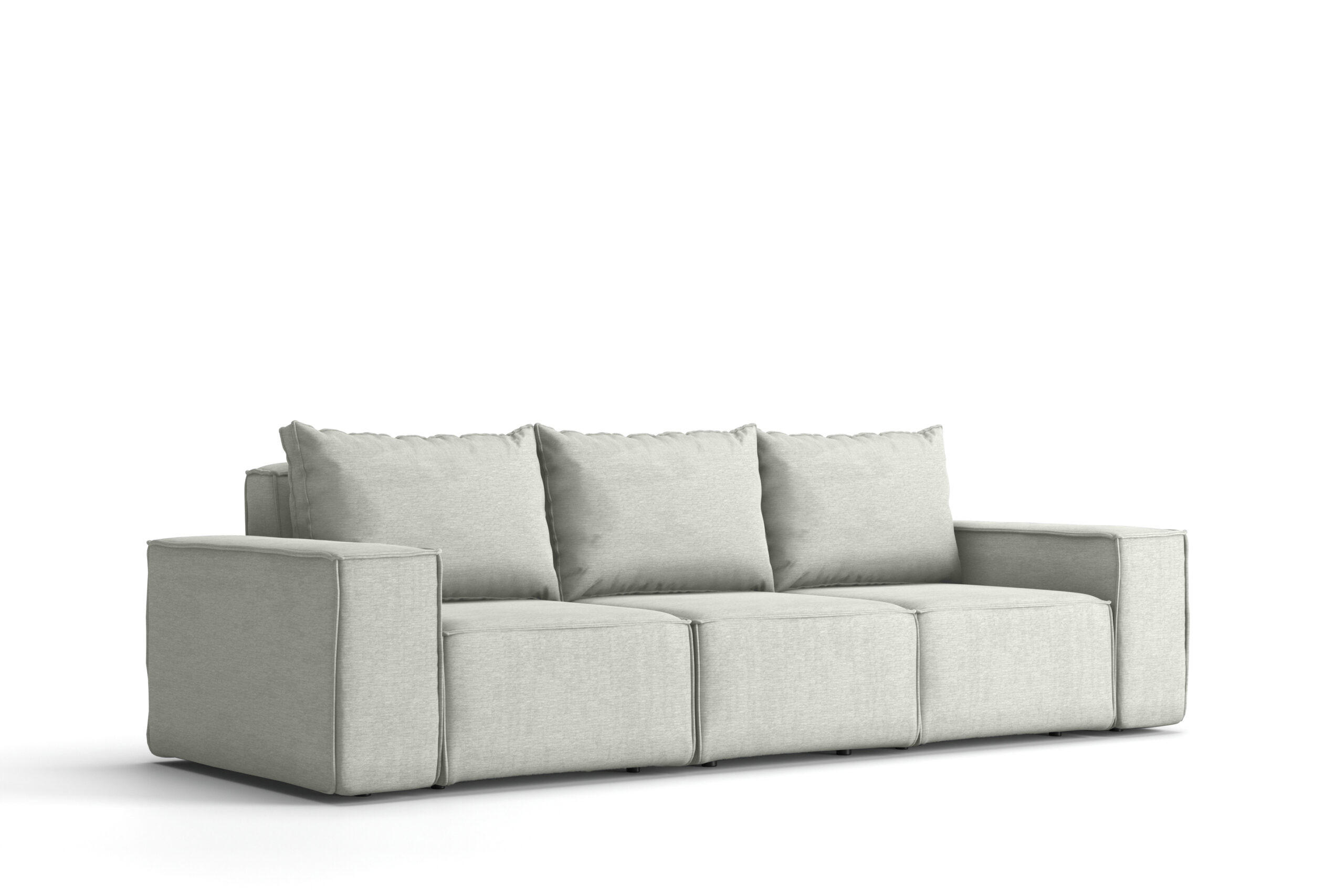 GARTENSOFA 3-Sitzer Für Den Garten SONNE Hellgrau - Hellgrau, Holz (245/73/88cm) - Kaiser Möbel