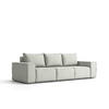 GARTENSOFA 3-Sitzer Für Den Garten SONNE Hellgrau - Hellgrau, Holz (245/73/88cm) - Kaiser Möbel