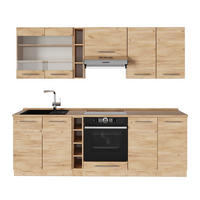 KUHINJA Fame-Line Zlati hrast z močjo 235 cm , DP Hrast - medeni hrast, leseni material (235/206.8/60cm) - Vicco