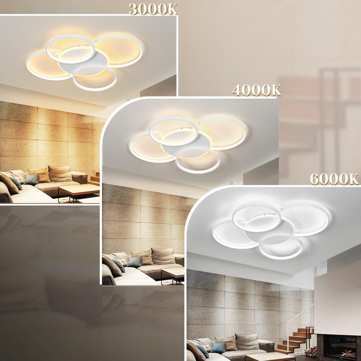 LED-DECKENLEUCHTE Rabenwacht 55.5/6/67 cm - Weiß, Kunststoff (67/55.5/6cm) - ZMH
