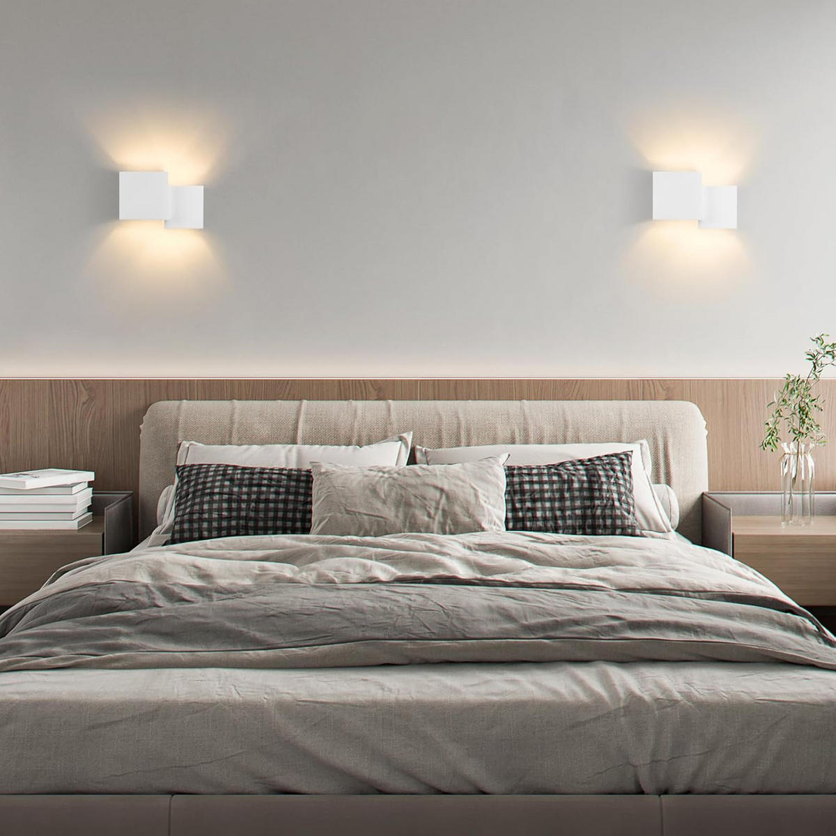 LED - WANDLEUCHTE Wellthun 13.5/11.5/19.7 cm - Weiß, Metall (13.5/11.5/19.7cm) - ZMH