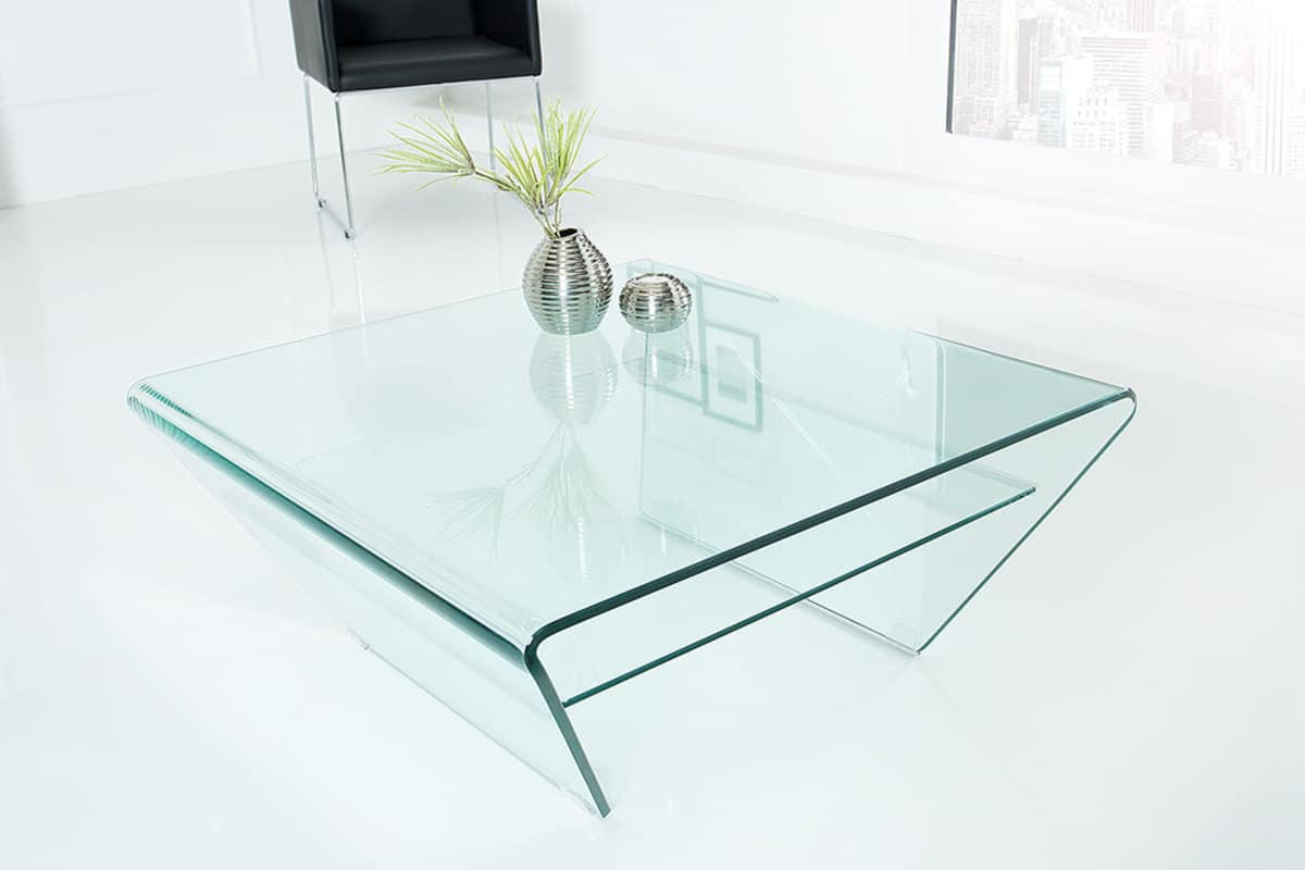 COUCHTISCH FANTOME rechteckig Transparent 70cm - Transparent, Glas (70/70/36cm) - riess-ambiente