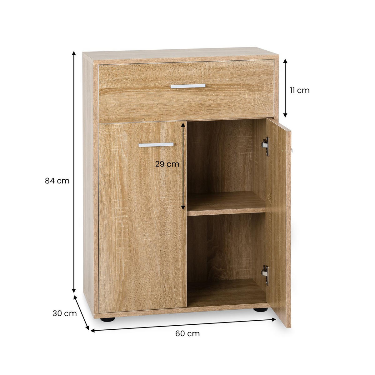 KOMMODE TOMMY Sonoma Eiche - Sonoma Eiche, Holzwerkstoff (60/84/30cm) - CARO-Möbel