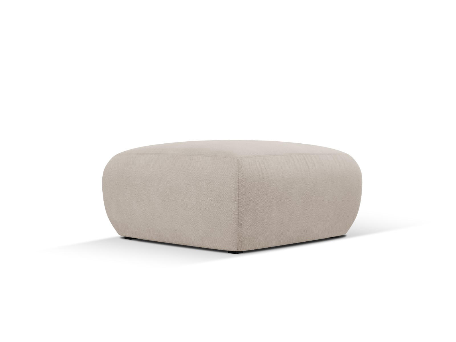 POUF Molino aus strukturiertem Stoff beige - Beige, Textil (75/36/75cm) - Micadoni