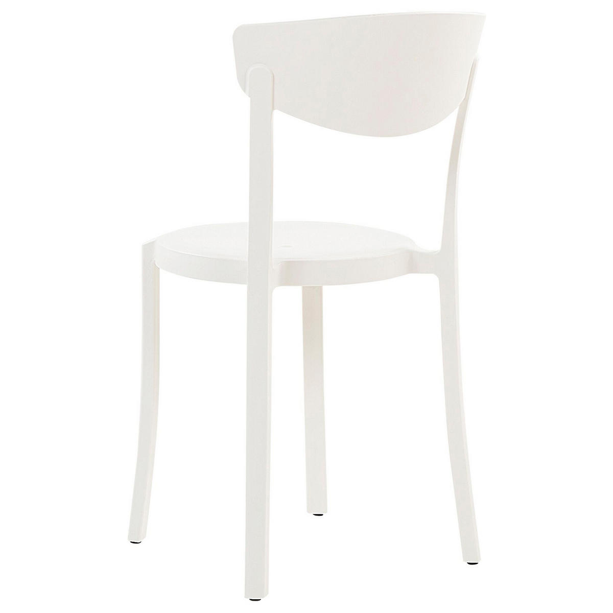 GARTENSTÜHLE 4er-Set Kunststoff weiß Vieste - Weiß, Kunststoff (42/80/40cm) - Beliani
