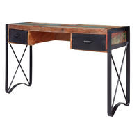 SCHREIBTISCH Altholz 135x50x80 lackiert INDUSTRIAL #43 - Multicolor, Holz (50/135/80cm) - Massivmoebel24