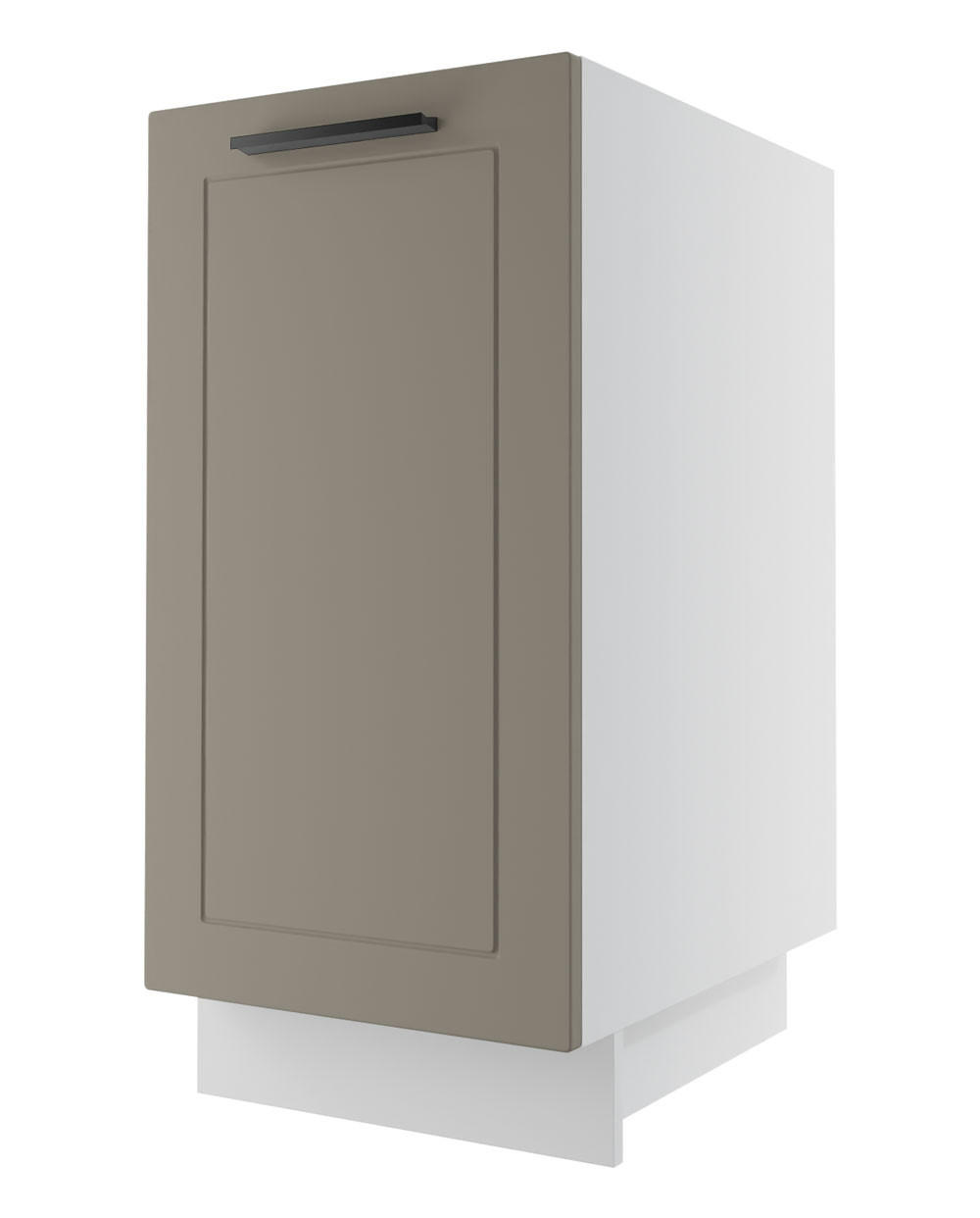 KÜCHENUNTERSCHRANK Kvantum D1D/40 Beige Matt / Weiß Matt 40 / 50 / 82cm - Beige/Weiß, Holz/Holzwerkstoff (40/82/50cm) - Feldmann-Wohnen