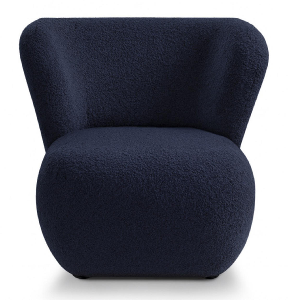 SESSEL Granat EVA Mit Breit Gepolstertem Rückenlehne Boucle - Dunkelblau, Textil (82/74/74cm) - Sepro Meble