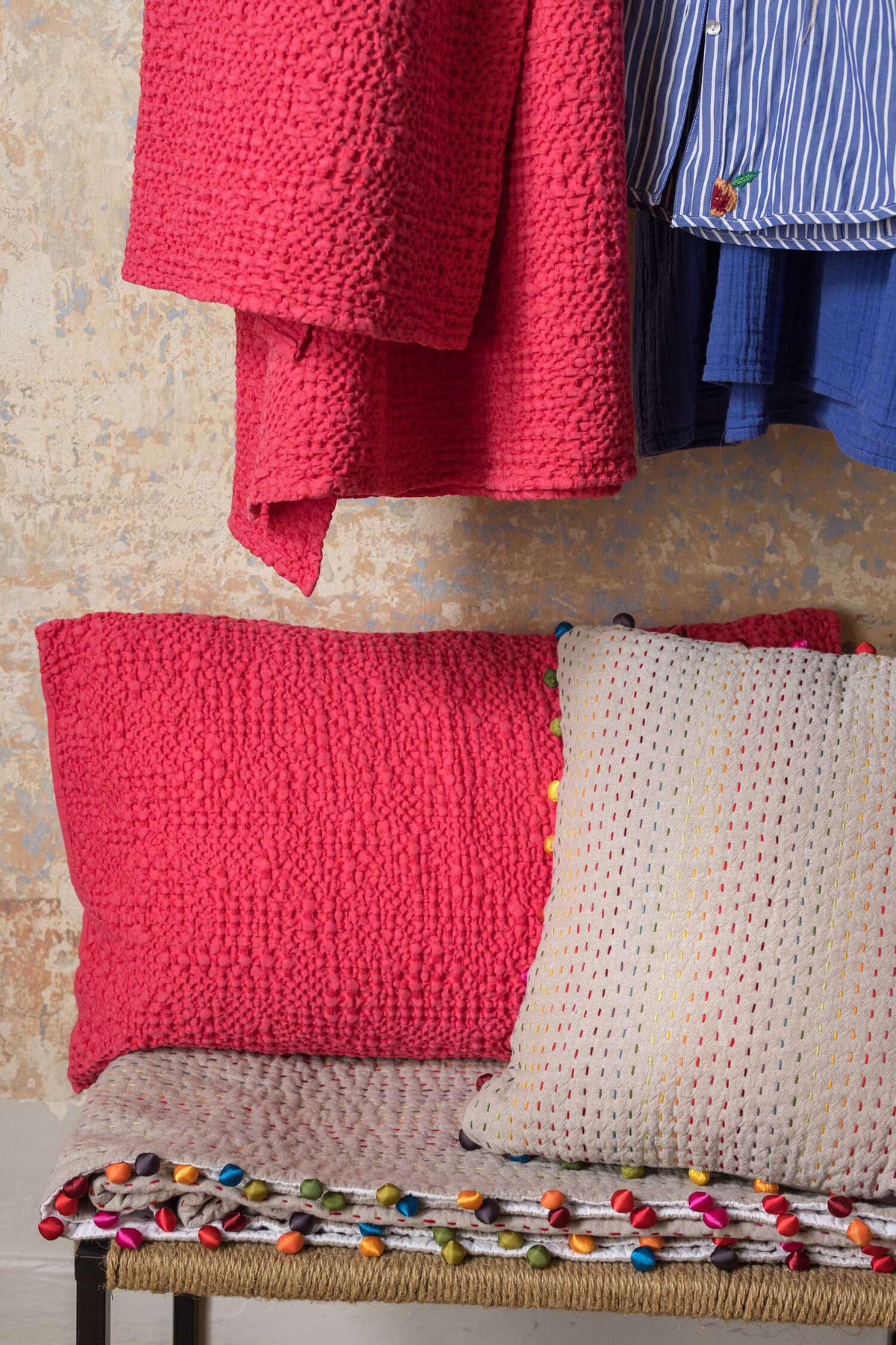 KISSEN Gastounet multico 45 x 45 cm - Multicolor, Textil (45/45cm) - Vivaraise