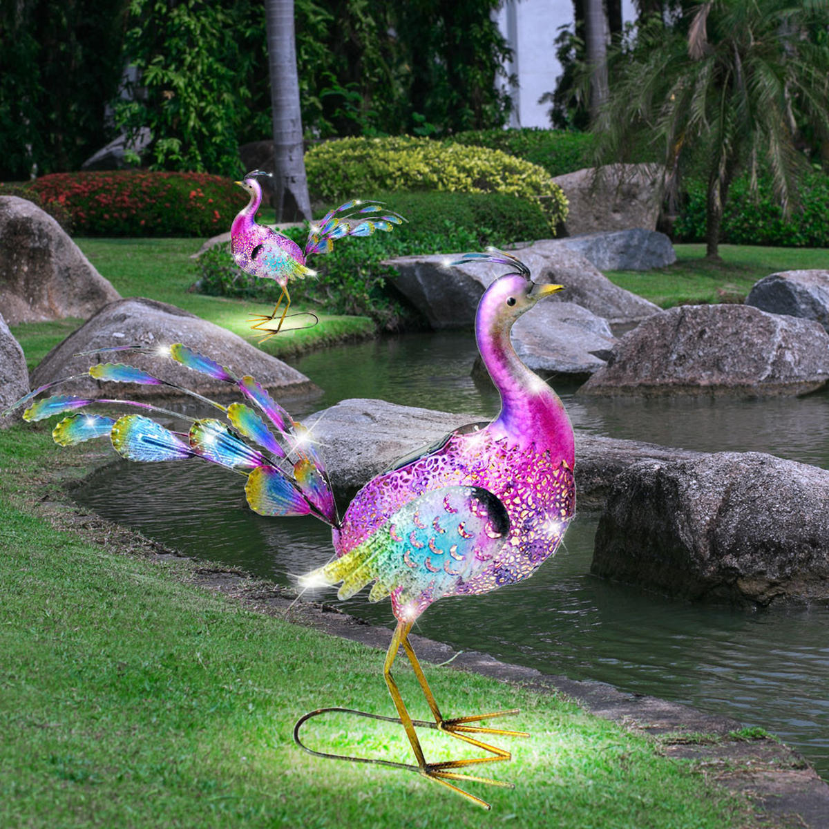 LED AUSSENLEUCHTE VERA bunt - Multicolor, Metall (62/32/55cm)