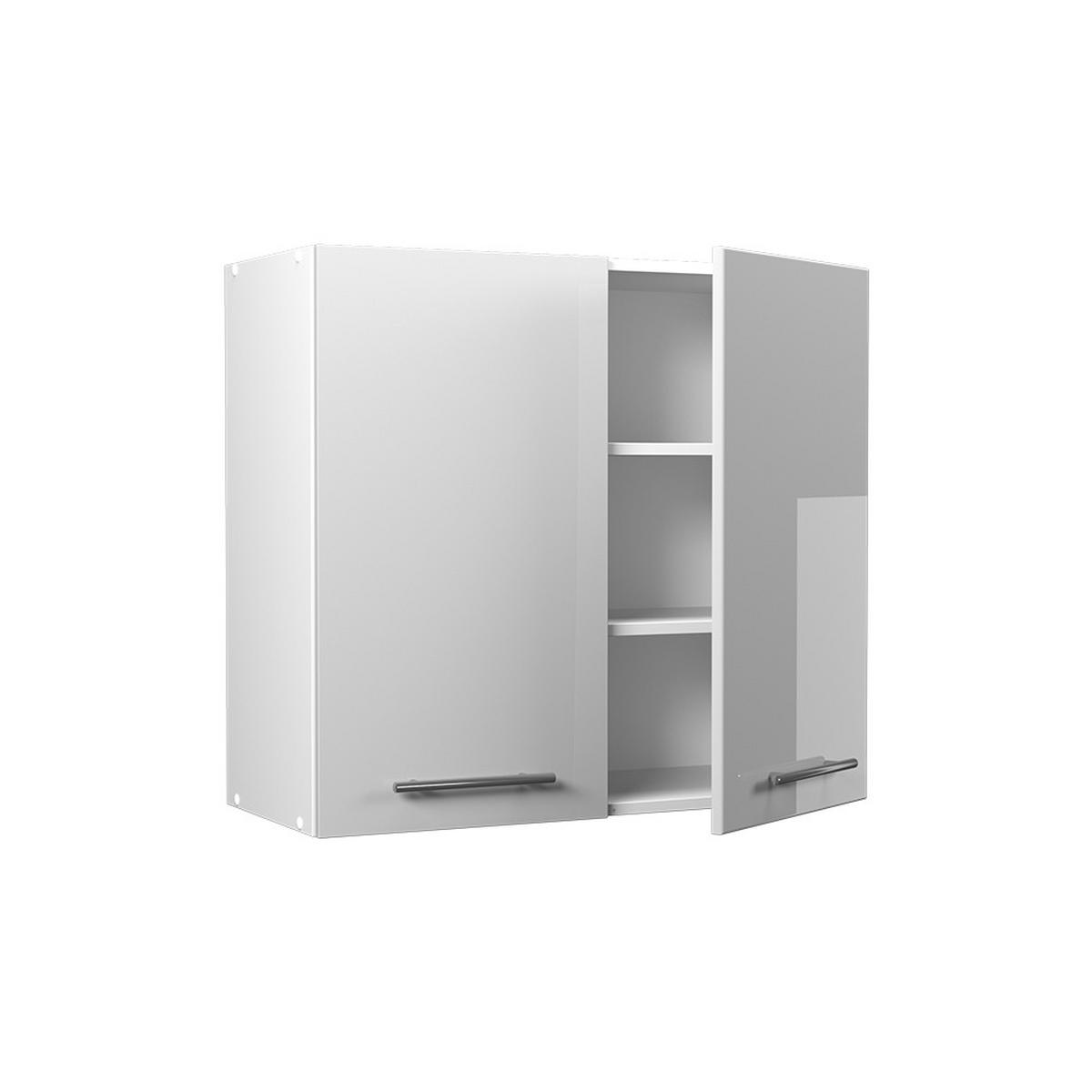 VÄGGSKÅP Fame-Line, Vit högblank/Vit, 80 cm - Vit/Vit högglans, Träbaserade material (80/72/34.1cm) - Vicco