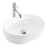 AUFSATZWASCHBECKEN Rea Oktawia - Weiß, Keramik (35.5/15/49cm) - REA