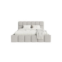 POLSTERBETT Lund 140x200 cm, Grau - Grau, Textil (140/200cm) - Fedve