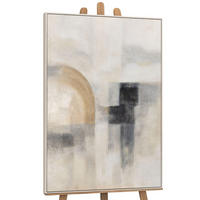 GEMÄLDE Geisterhaftes Licht Schattenfugenrahmen Beige 120x80 cm - Beige, Holz (120/80cm) - YS-art gallery