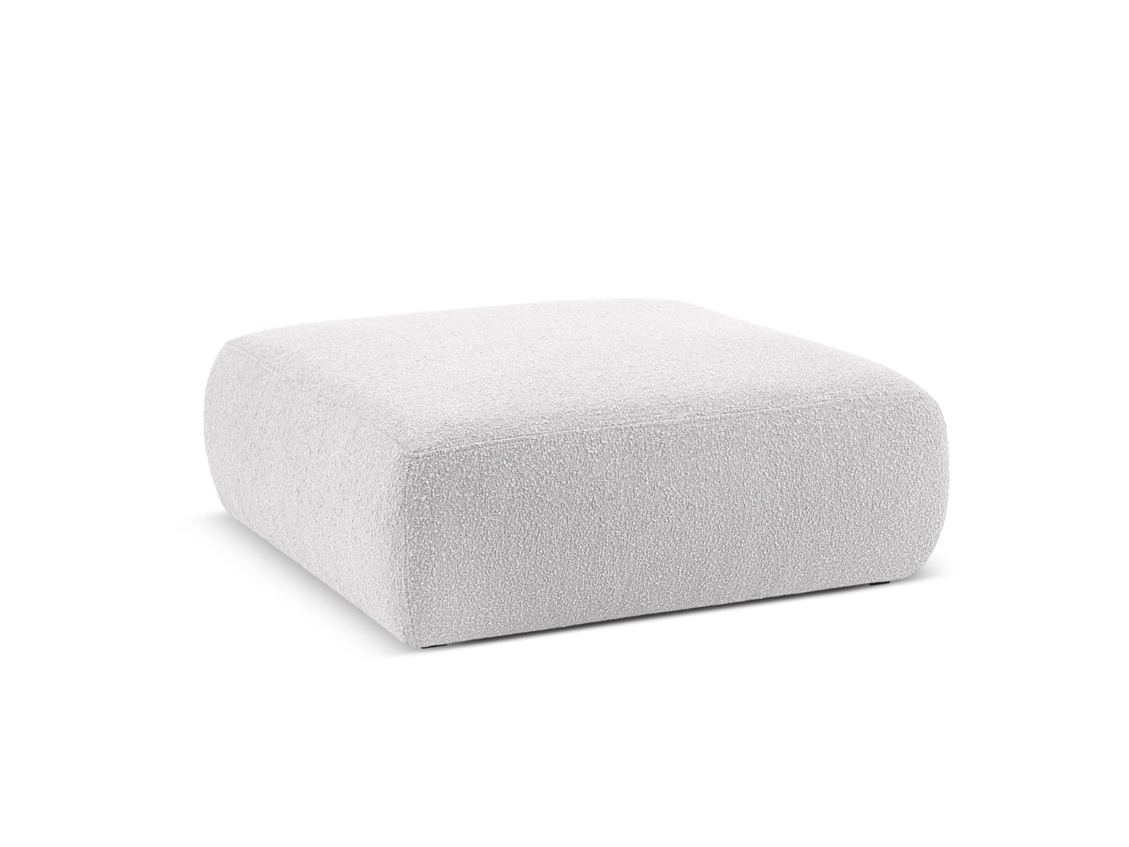 POUF Molino aus Boucle hellgrau - Hellgrau, Textil (100/36/100cm) - Micadoni