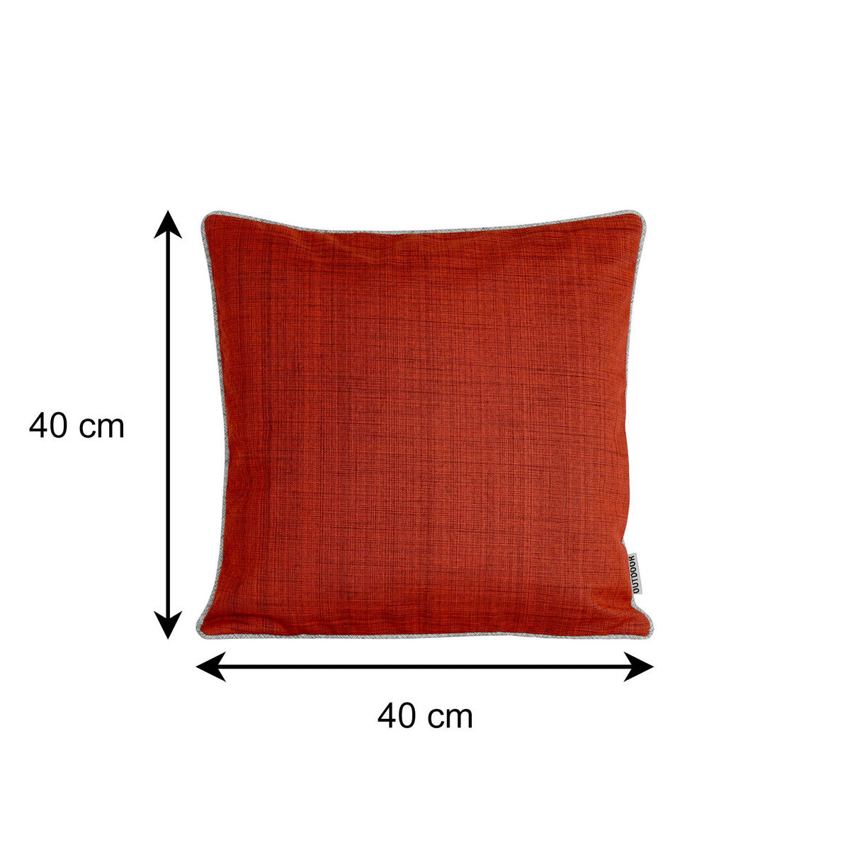 KISSENBEZUG Outdoor meliert 40x40 cm Rot - Rot, Textil (40/40cm) - TiborTex