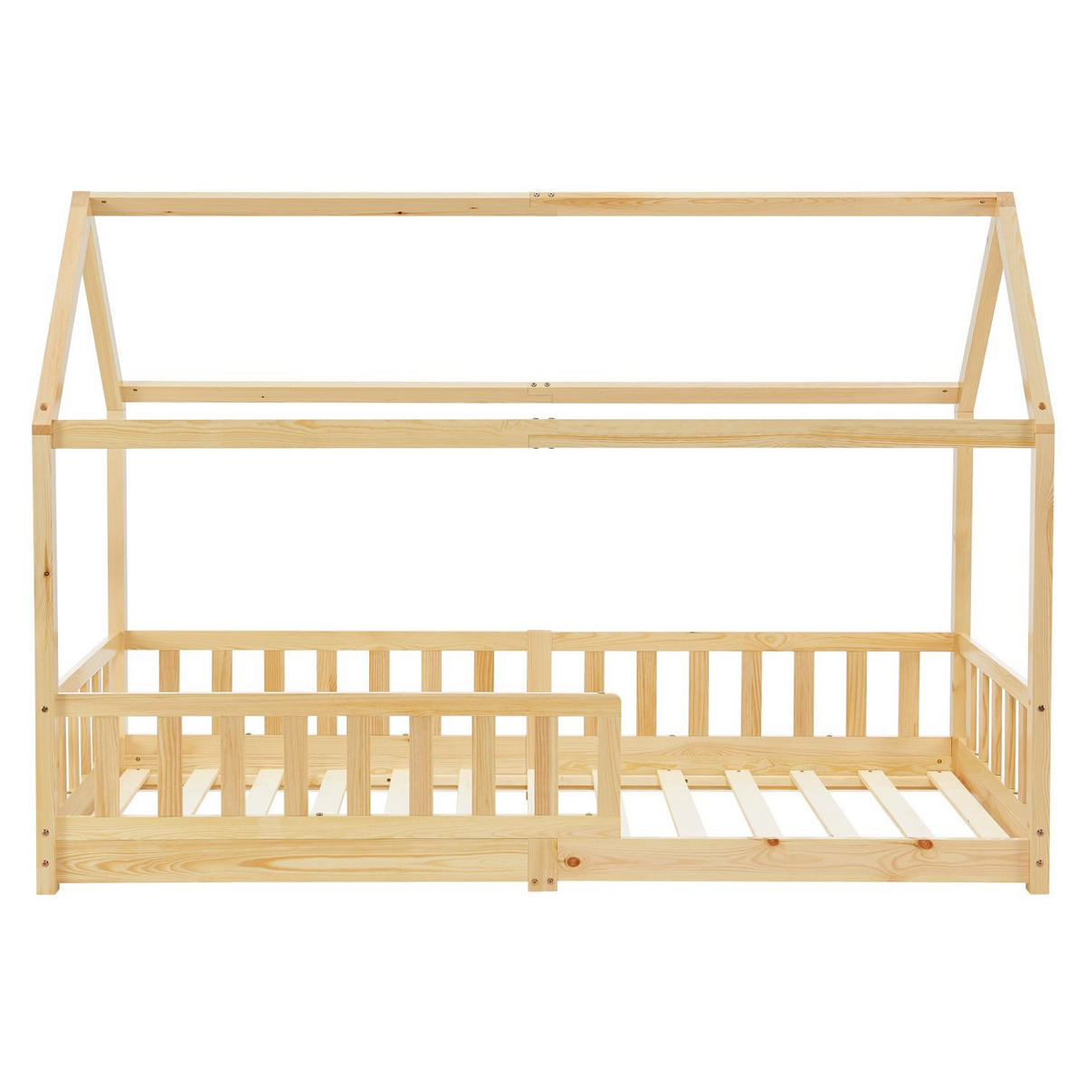KINDERBETT Marli natur 90x200 cm - Naturfarben, Holz (90/200cm) - Juskys