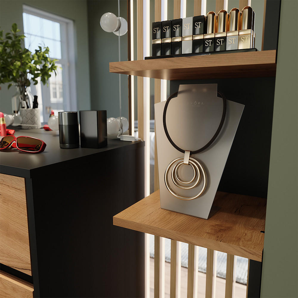 ECKREGAL Paolo Anthrazit 28 x 116.4 cm 2er Set - Honigeiche/Anthrazit, Holzwerkstoff (28/116.4/28cm) - Vicco