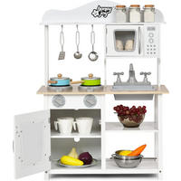 KINDERKÜCHE Spielküche Holz Weiß - Weiß, Holz (30/83/60cm) - COSTWAY