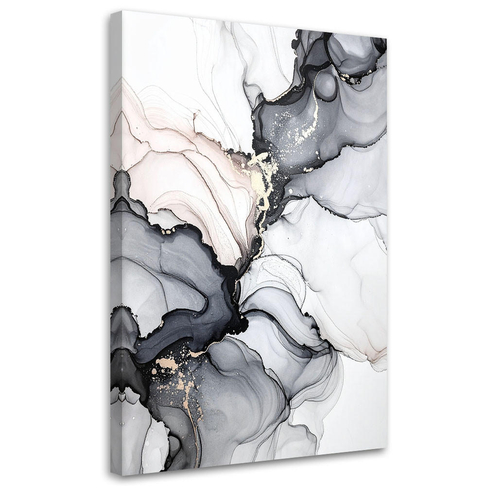 LEINWANDBILD Moderne Abstraktion 80x120cm - Schwarz, Textil (80/120cm) - Feeby