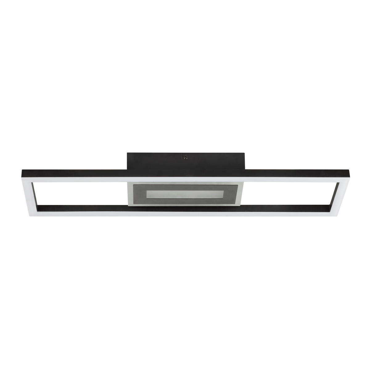 LED DECKENLEUCHTE Besson Schwarz 16/55/5,3 cm - Schwarz, Metall (16/55/5.3cm) - Brilliant