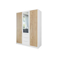 KLEIDERSCHRANK Bali Lux D3 - Weiß, Holzwerkstoff/Metall (150/200/58cm) - MIRJAN24