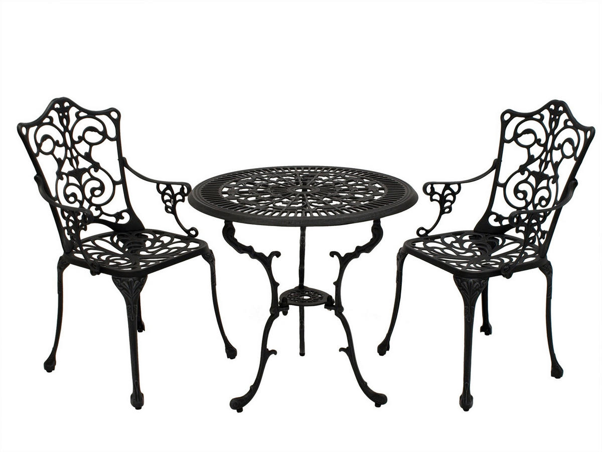 BISTROSTUHL Boulder - Jugendstil - Aluguss antik grau - Grau, Metall (58/90/53cm) - TPFGarden